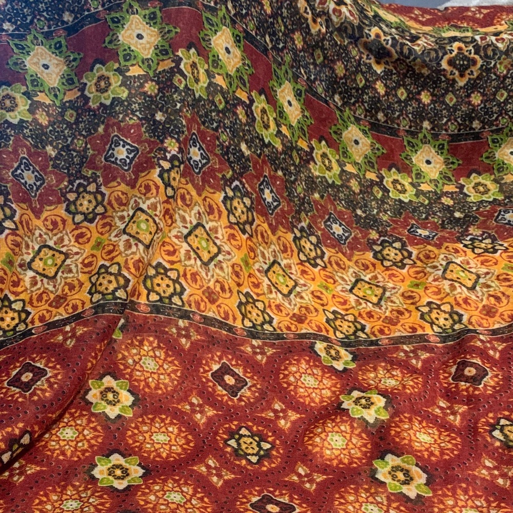 Bohemian Floral Patterned 🧣 Scarf  78 inches x 35 inches